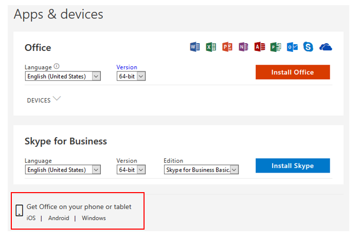 reinstall office 365 skype for business